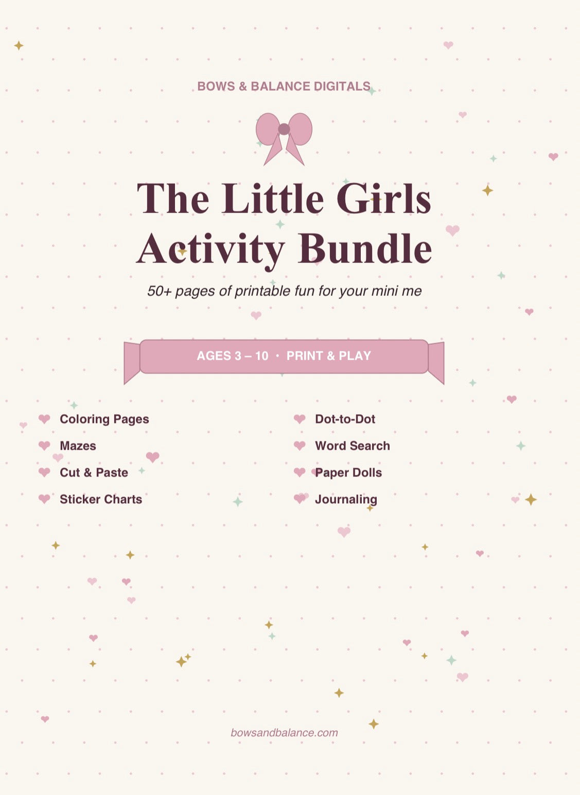 🎀 The Little Girls Activity Bundle 🎀